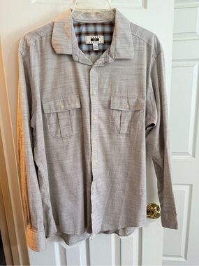 Joseph Abboud Light Gray Long-Sleeve Button-Down Shirt